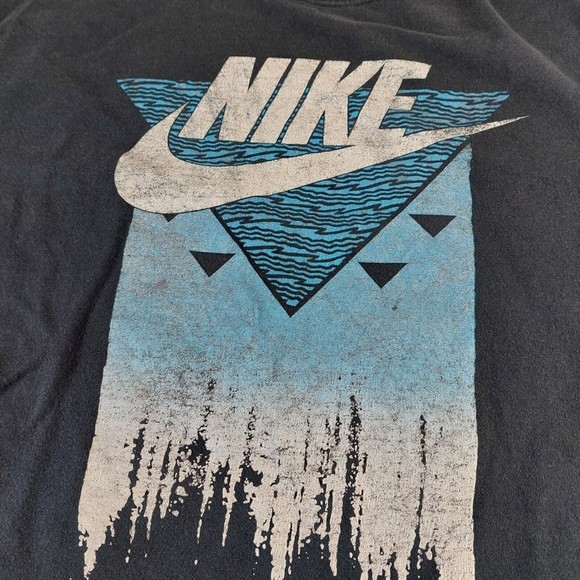 Nike Regular Fit‎ Mens XXL 2XL Swoosh Graphic Logo Retro Ice Pyramid Cotton Crew - Picture 3 of 6